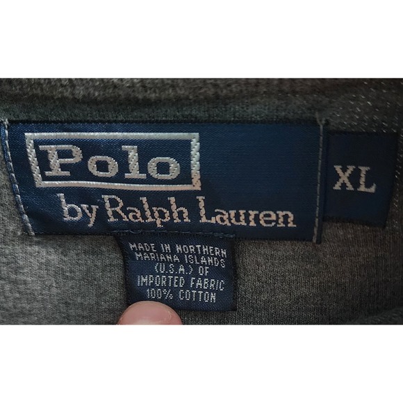 Polo by Ralph Lauren Mens Gray 1/4 Zip Long Sleeve Pullover Sweater XL - Picture 6 of 7
